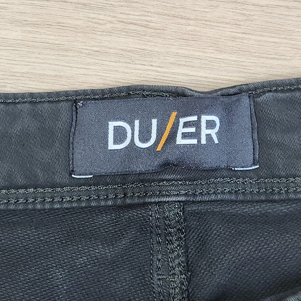 DU/ER No Sweat Pants Mens 38x30 Black N2X Relaxed Taper Stretch Denim Casual